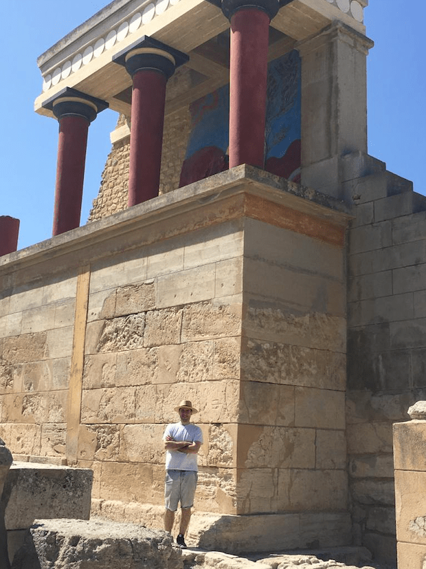 Alejo Nobili at Knossos, Greece